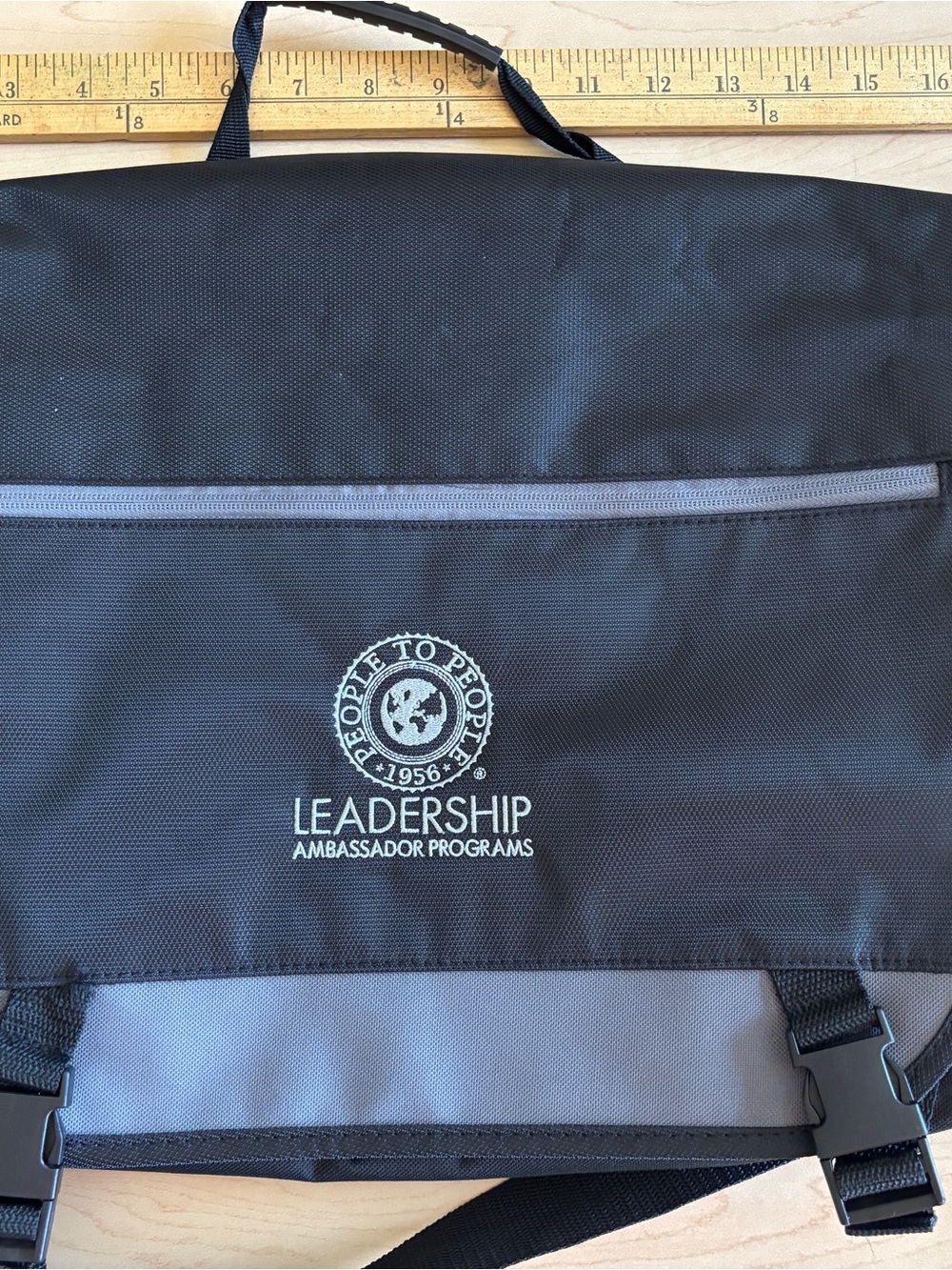 People to People 1956 Leadership Programs Black Laptop Bag by Gemline